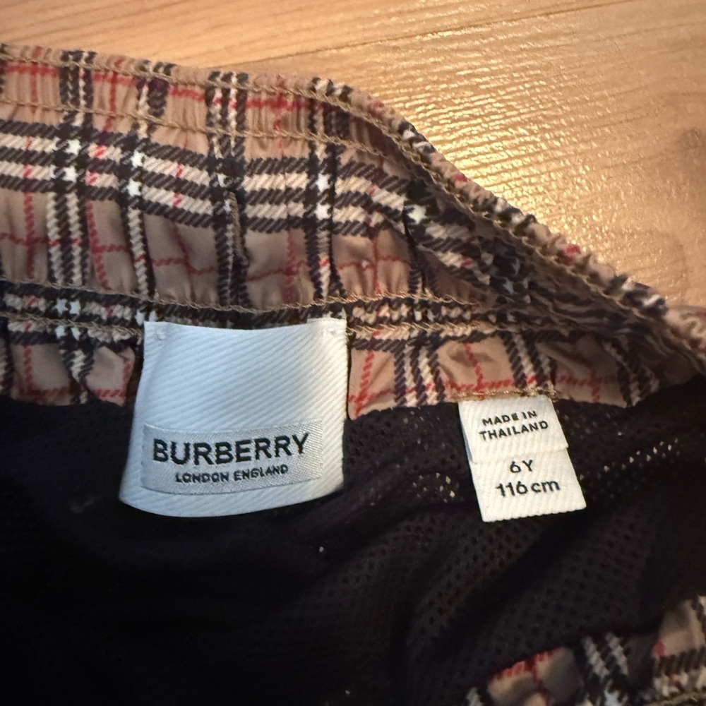 Burberry Kids Swim Trunks - Classic Check Pattern